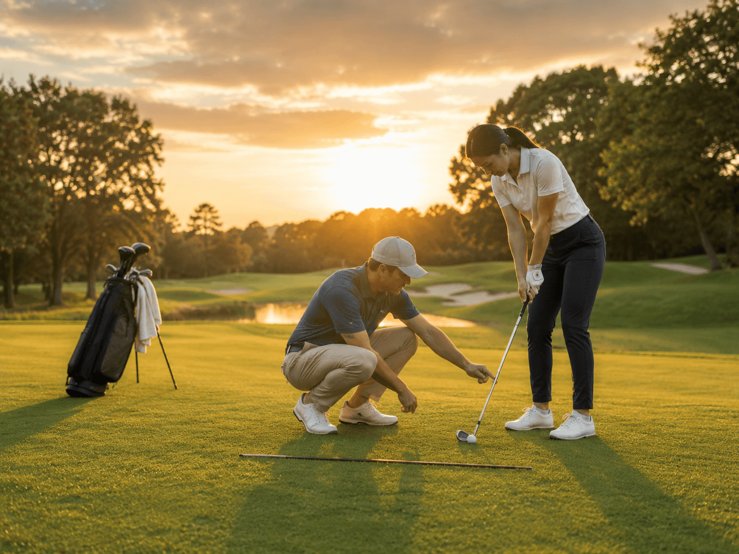 Golf coaching at sunset - BirdieYard