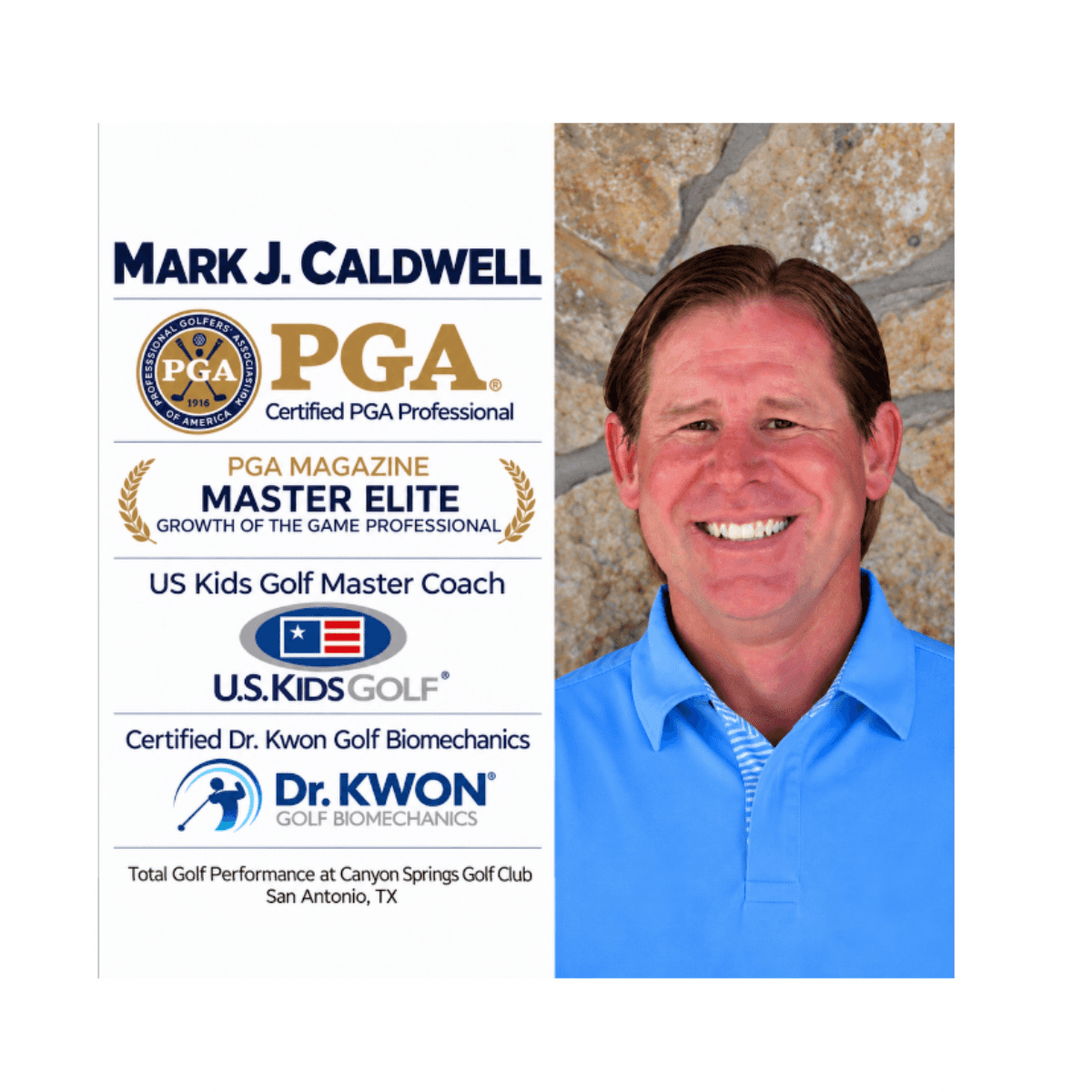Mark J. Caldwell, PGA headshot